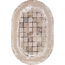 Ковёр овальный Karmen Hali Quantum, размер 78x150 см, цвет brown/brown