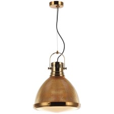 Suspended SHINER 1XE27 40W lamp, size 31x31x4.5-150 cm, bronze color