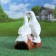 Garden figure "Pigeon steam on the pipe" 21x22cm
