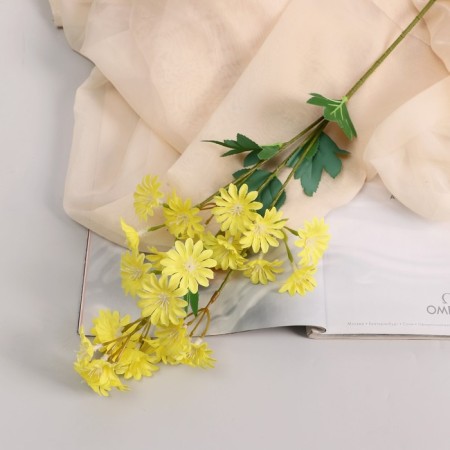Artificial "Chrysanthemum" premium, 3.5x62 cm, yellow