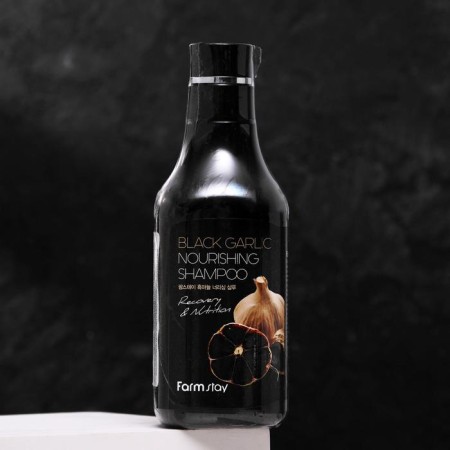 Farmstay shampoo, nutritious, with black garlic extract, 530 ml