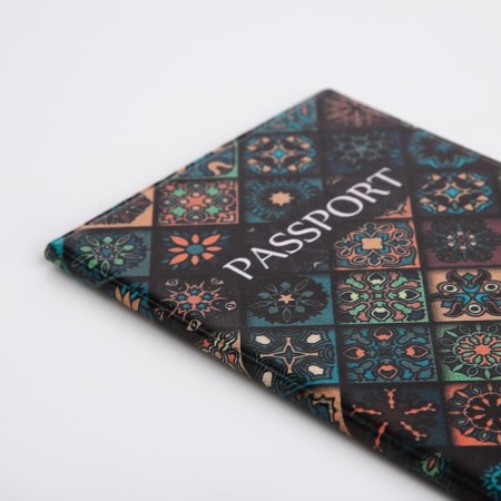 Cover for passport, green color-3
