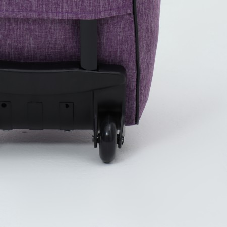 Road bag on wheels, outer pocket, purple color-3