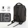 Backpack - male bag, textiles, gray color