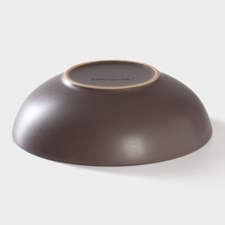 Board ceramic soup of the pastel “pastel” 700 ml, d = 18 cm, brown color-2