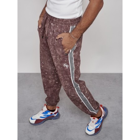 Joggers male, size 50, brown color-16