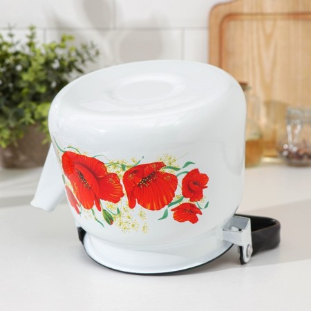 Maki kettle, 2.3 l, enameled cover, induction, white color-3