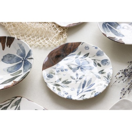 Ceramic plate "FUHEN", 21.5 cm, white color-9