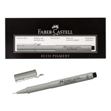 The handle capillary for drawing and drawing Faber-Castell Liner ECCO Pigment 0.4 mm, pigment, black, 166499
