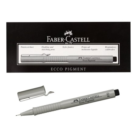 The handle capillary for drawing and drawing Faber-Castell Liner ECCO Pigment 0.4 mm, pigment, black, 166499