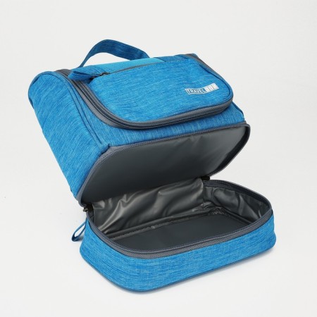 Cosmetic bag 2 parts with lightning, blue color-3