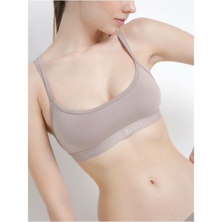 Women's Bustier with double straps Conte Elegant New Luxuries, size S, Cappuccino color