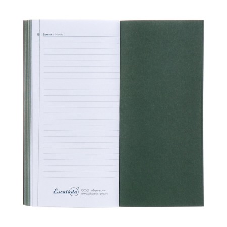 The weekly dated 2025, 80x165 mm, 64 sheets of Escalada, soft leather cover, pancake embossing, block 70 g/m², green-13