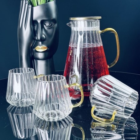 Drinking drink Lenardi, 6 glasses and a decanter 2 l
