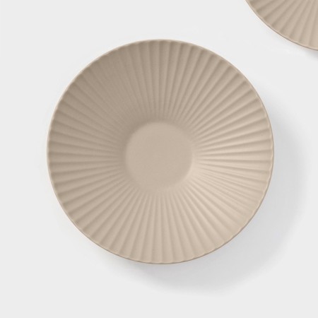 Magistro jarwah lausanne plates, 600 ml, 21.5 × 5 cm, deep, set 2 pcs, porcelain, beige-3