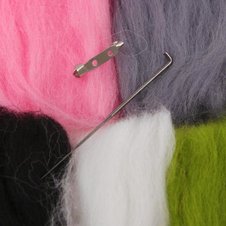 A brooch made of wool "Cat". Set for creativity-3