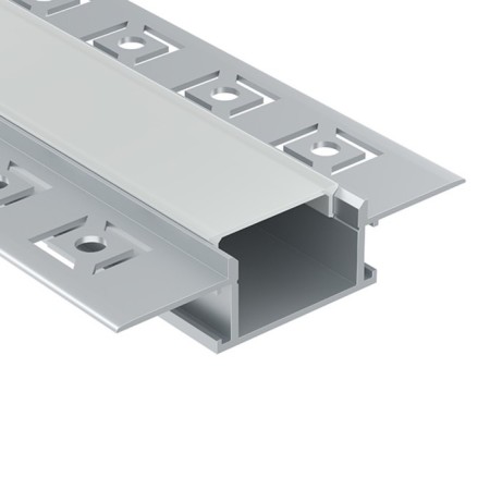 Aluminum profile of hidden installation LED Strip Alm011S-2M, 200x6.1x1.4 cm, silver color-5