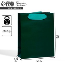 Gift Package Laminated, Packaging, Emerald, S 12 x 15 x 5.5 cm