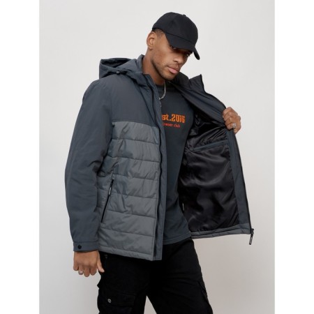 Male spring jacket, size 56, dark gray color-10