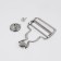Fasteners for overalls, with buttons, 38 mm, 10 pcs, silver color