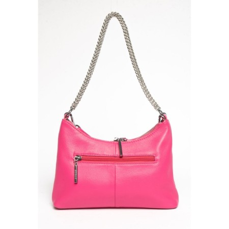 Bag Cross-Body Women's, genuine leather, Ludor Pink, 26x5x17 cm-2
