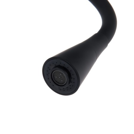 Accoona A9890F-3 kitchen mixer, single-leaf, flexible spout, 2 modes, black-3