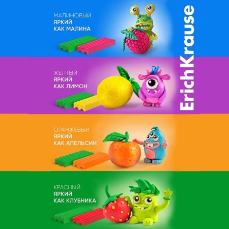 Plasticine 12 flowers 192 GECH KRAUSE, euro suspension, economical packaging-7