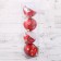 Set of balls plastic D-7 cm, 4 pcs "hut" red