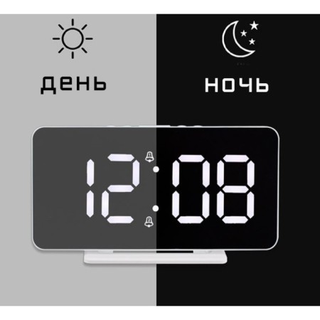 Electronic desktop watches with an alarm clock, a calendar, a thermometer 15.1 x 1.3 x 7.5 cm-4