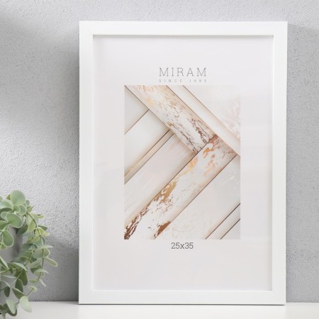 Photo frame plastic "Mira" 25x35 cm white (plastic screen)