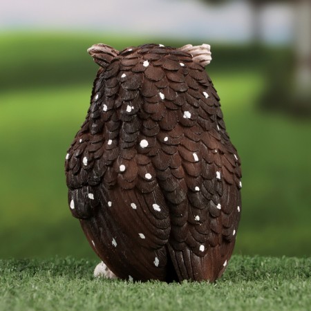 Garden figure "owl" bright, 9x9x14cm-2