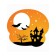 Set of napkins for setting the table "Halloween evening", rectangular, size 32x46 cm, 4 pcs