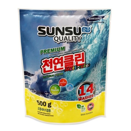 Sunsu-Q washing powder, concentrated, for washing colored linen, 500 g