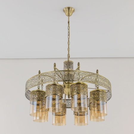 Suspended chandelier Citilux "emir" CL467183, 69x69x54 cm, 8x75W, E27, brown color-5