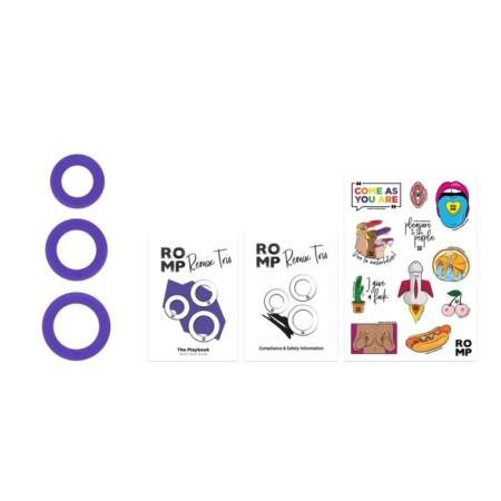 A set of erectational rings Romps Remix Trio Violet-2