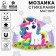 Mosaic sticker with uniform stickers and magnet "Fabulous Unicorn"