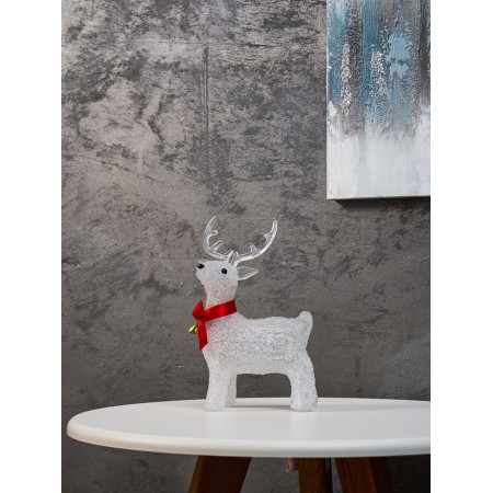 LED figure "deer" 25 × 13 cm, acrylic, 20 LED, AAX2 batteries (not in the kit), white glow-1