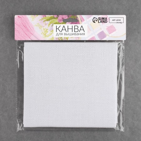 Canvas for embroidery No. 11, 50 × 50 cm, white color-1
