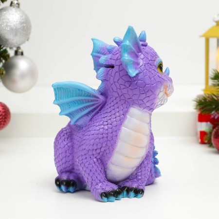 Piggy bank "Drakosh" Violet, 15.5x13x16cm-3