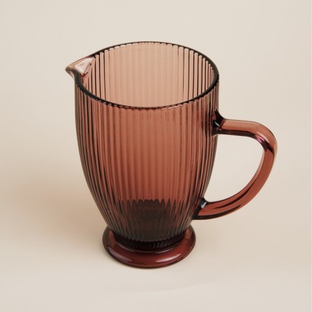 Glass jug Sl Home "Modern", 1.2 l, 19.5 × 13 × 18.5 cm, pink color-1