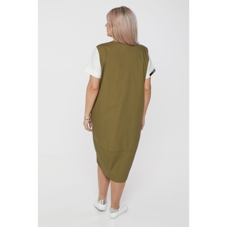 Female dress, size 54, green color-4