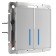 W4520006 touch switch, two -key, with backlighting, 1000 watts, silver