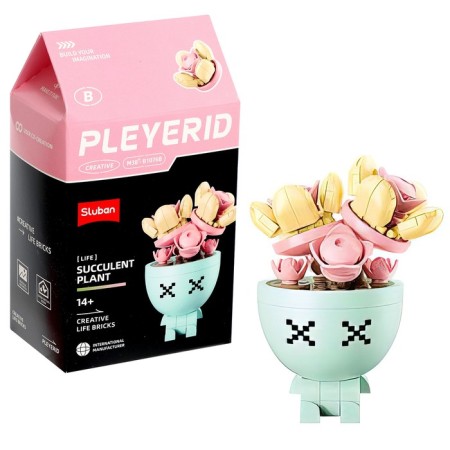 Designer "Flowers in a pot", 6 species, mix-1