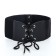 Women's belt, width 10 cm, black color