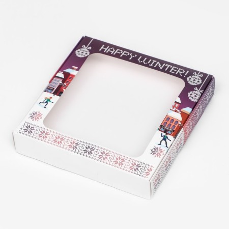Self -charged box "Happy Winter", 16 x 16 x 3 cm-6