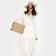 Bag Women's beach without fasteners, beige color