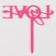 Topper "I love you", Fuchsia color