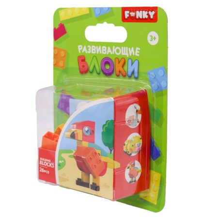 Children's Funky Toys Constructor "Parrot", with large blocks, 26 parts-2