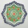 Largan Rishtan ceramics "Flowers", 32 cm, blue-green, corrugated