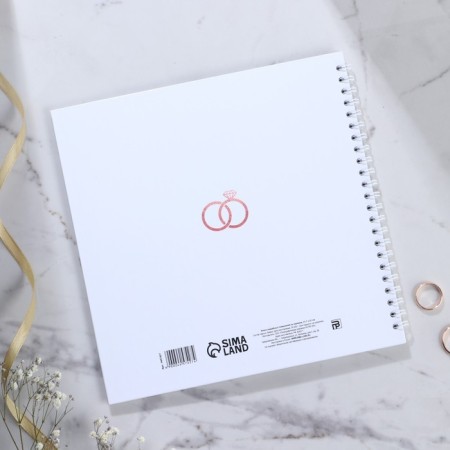 Book of wishes for the wedding "White with crystals."-5